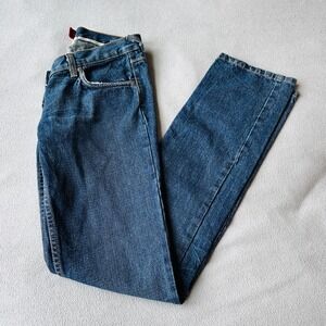 Max Jeans Womens 26 Long Straight Dark Wash Denim Classic 5 Pocket‎ Pants